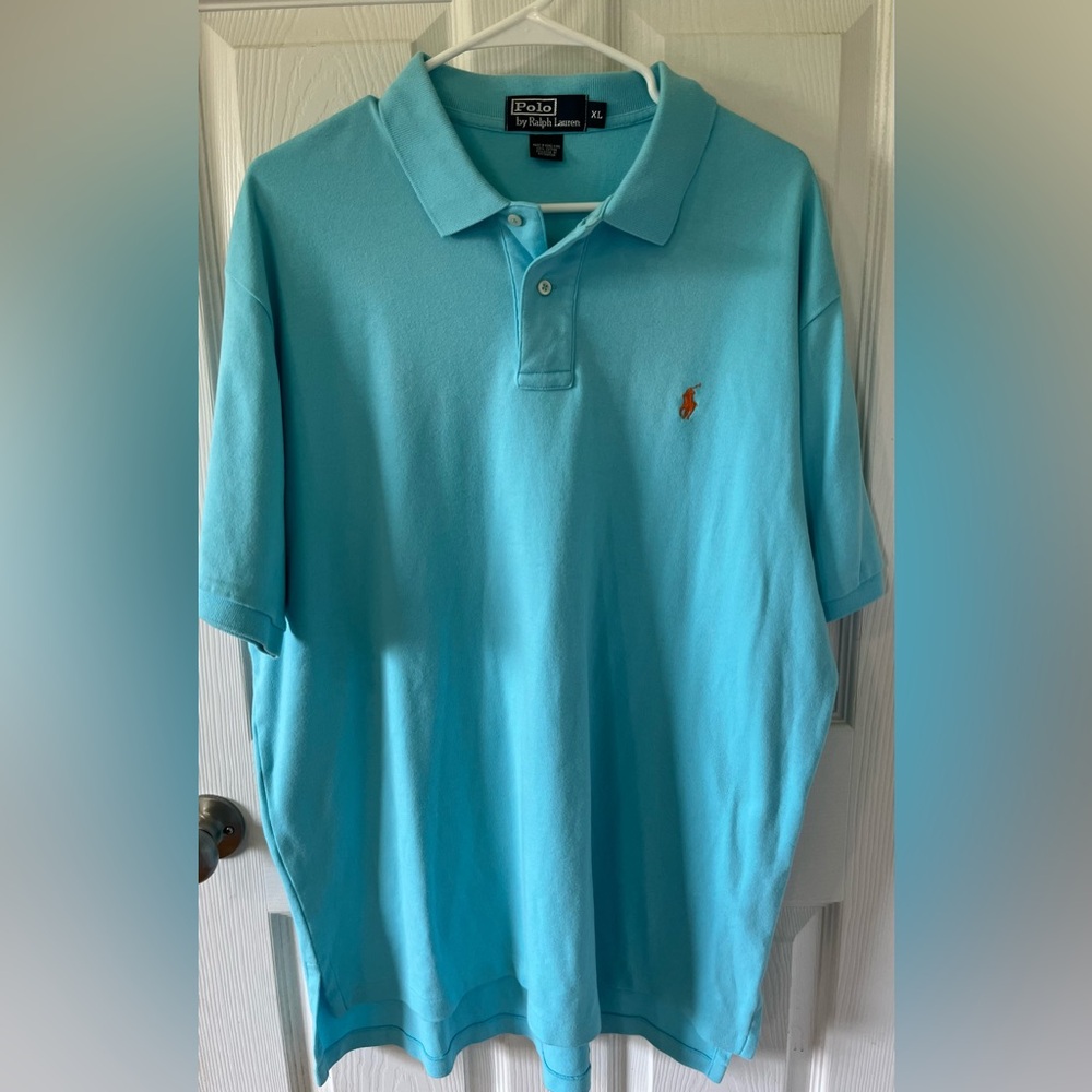 Ralph Lauren Polo. Sz XL. Light teal blue.
